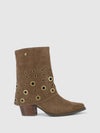 Botas com Fecho em Taupe